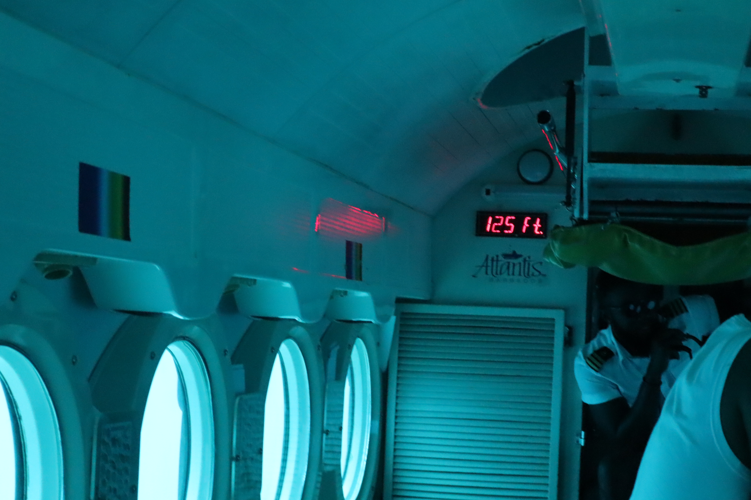 inside a submarine in Barbados
